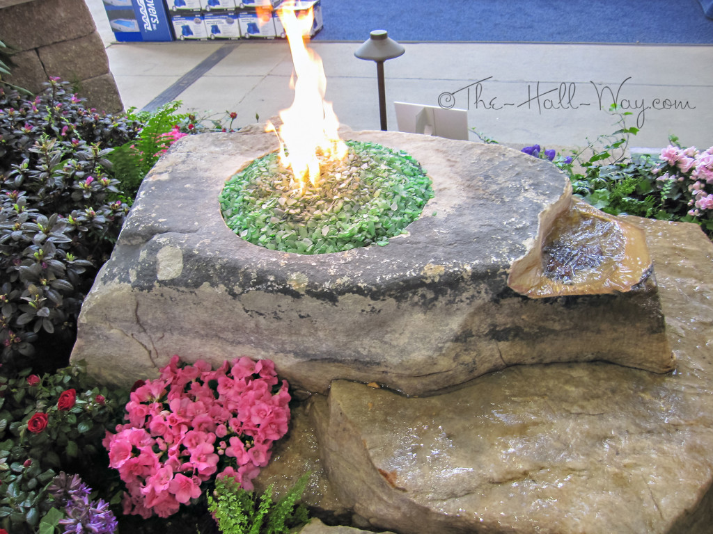 Rock Fire Pit with Water